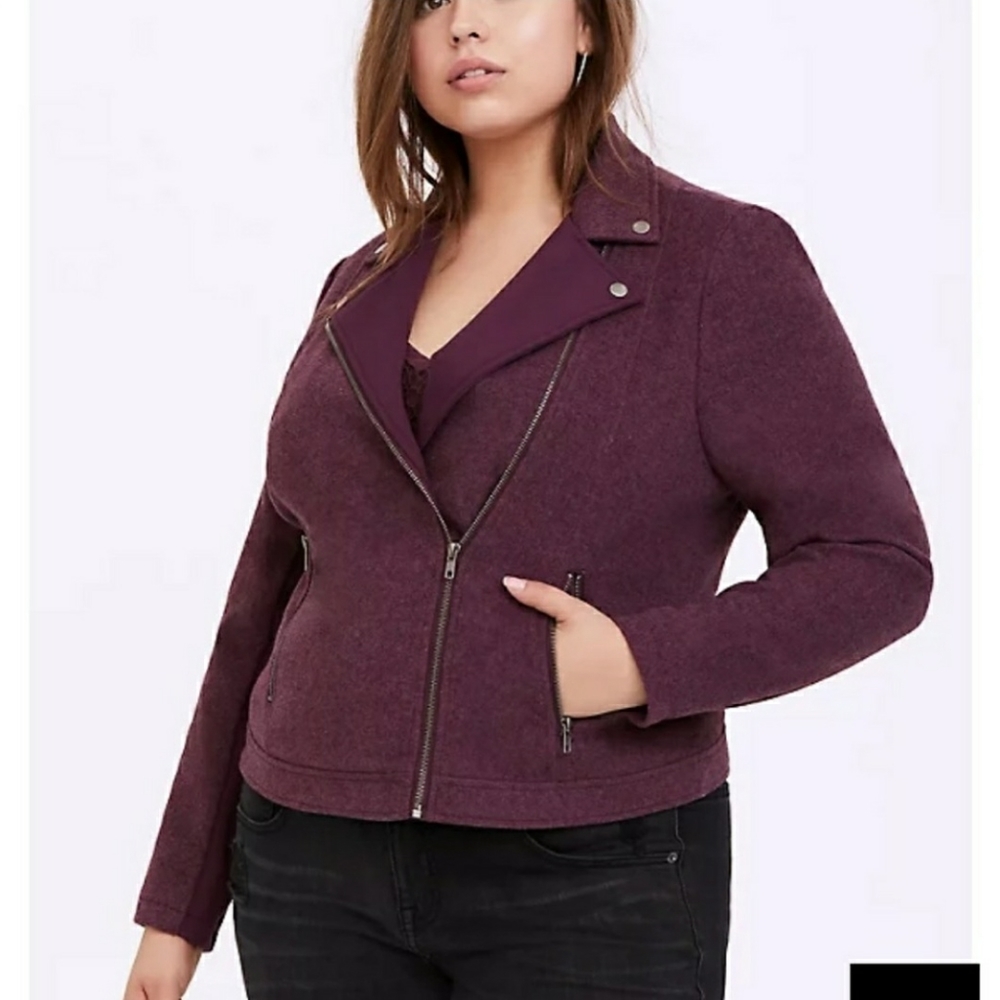 Torrid Flannel Moto Jacket